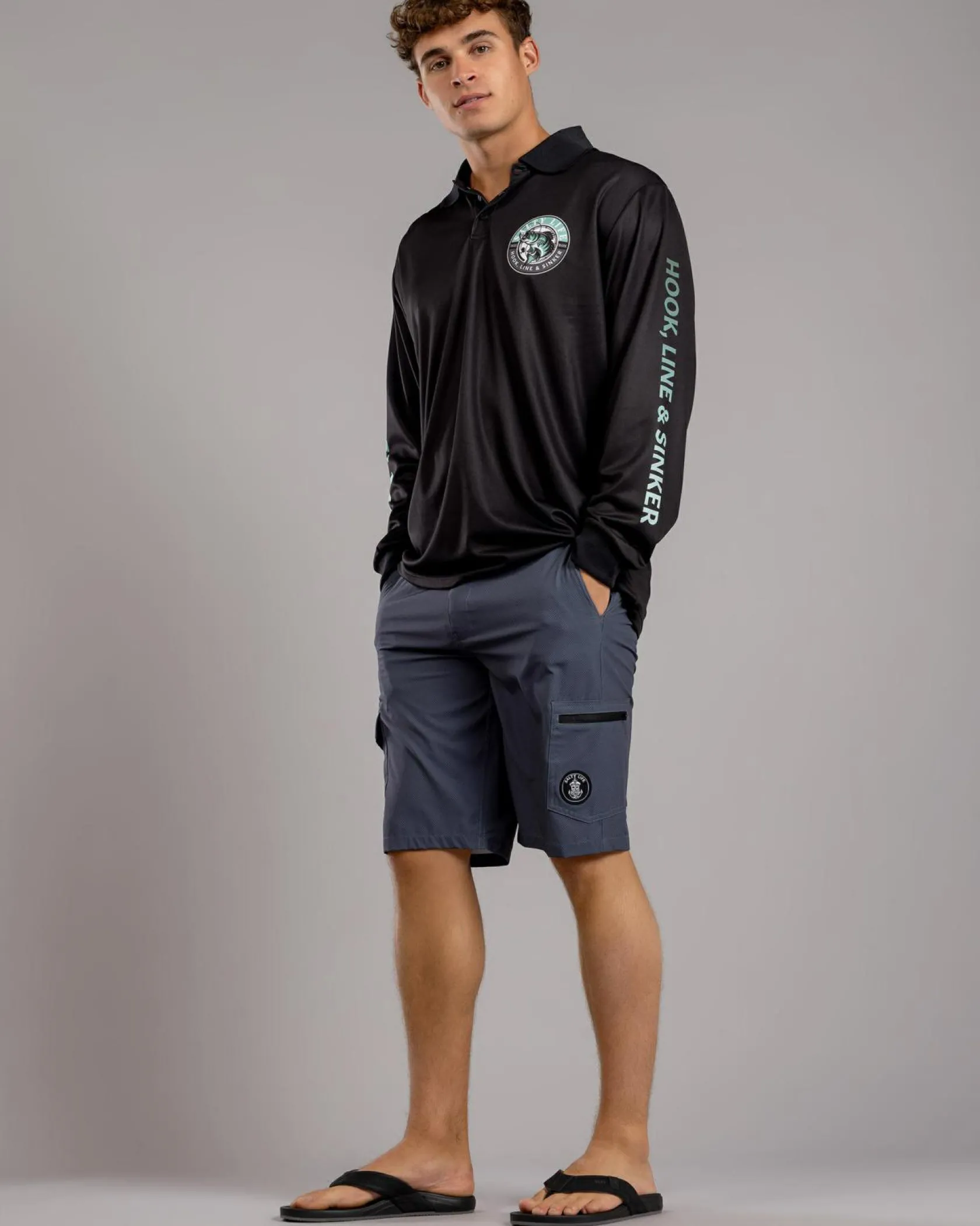Salty Life Bait Walk Shorts Grey Clearance