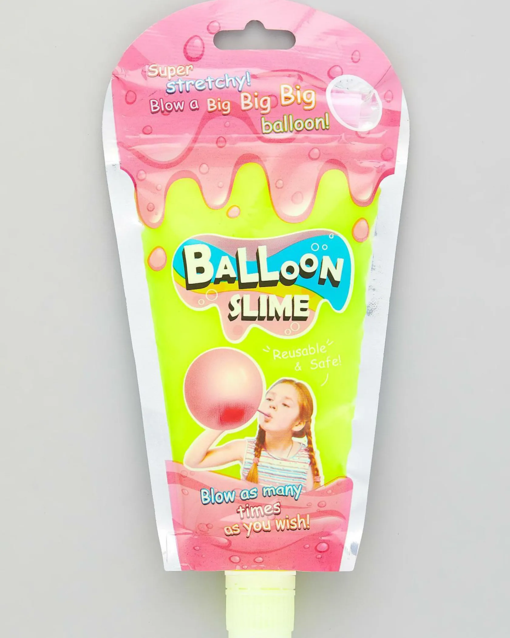 Get It Now Balloon Straw Slime Yellow