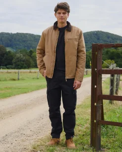 Jacks Banished Cargo Pants Washed Black Clearance
