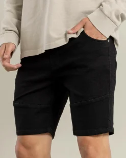 Lucid Barcelona Denim Walk Shorts Black Outlet