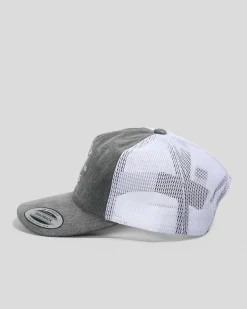 Salty Life Barnacle Trucker Cap Washed Black Denim Hot