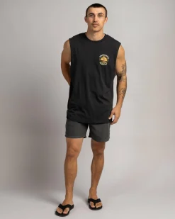 The Mad Hueys Barsupials Muscle Tank Vintage Black