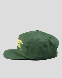 Antihero Basic Eagle Snapback Cap Dark Green/yellow Best