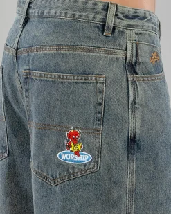Worship Supplies Be Cool Big Dawg Jean Shorts Blue Haze Online