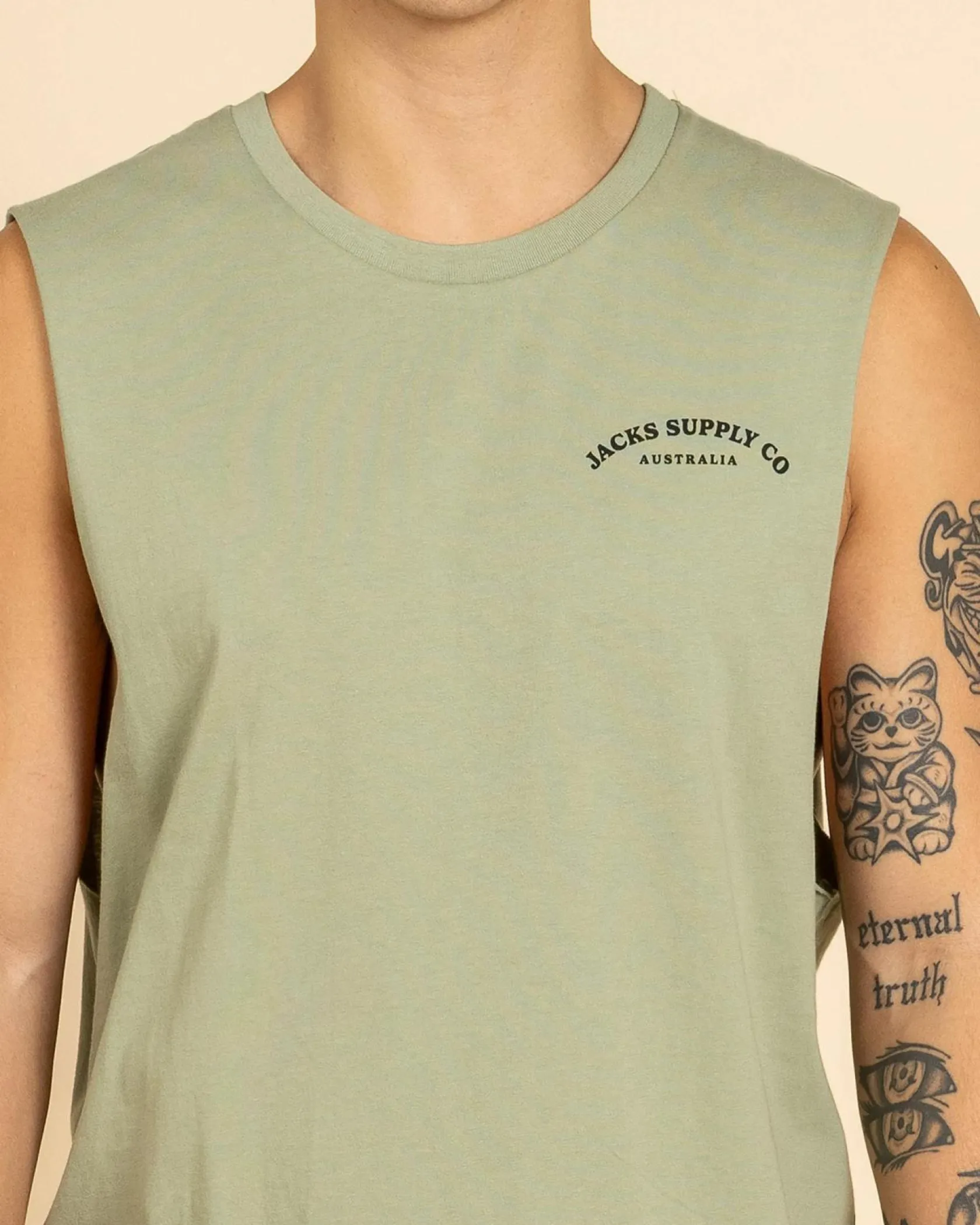 Jacks Beach Trail Muscle Tank Sage Best