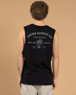Jacks Beach Trail Muscle Tank Black Clearance
