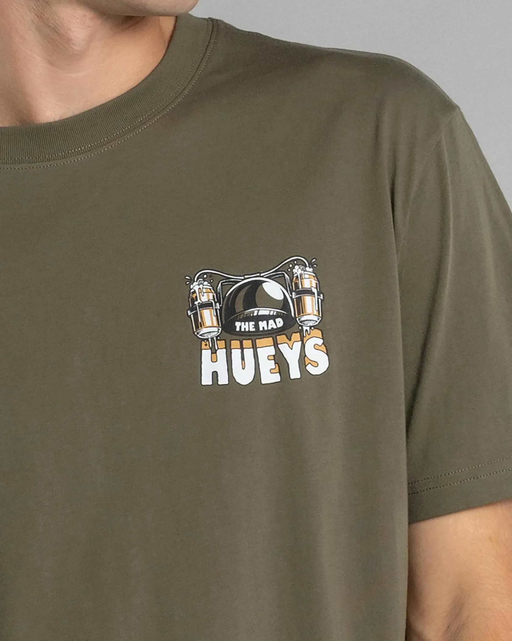 The Mad Hueys Beer To Beer T-Shirt Olive Clearance