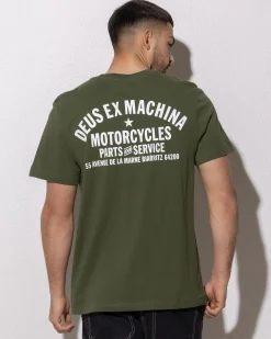 Deus Ex Machina Biarritz Address T-Shirt Cypress Green Clearance