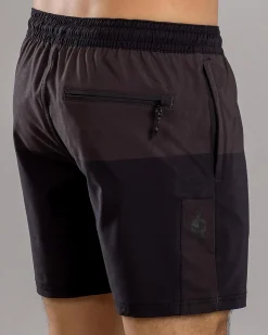 Sparta Bicolour Elastic Waist Shorts Black/grey Discount
