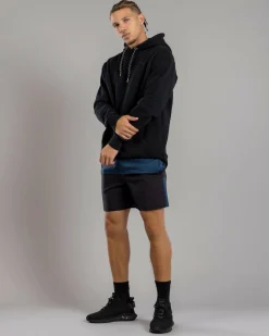 Sparta Bicolour Elastic Waist Shorts Black/deep Blue Online