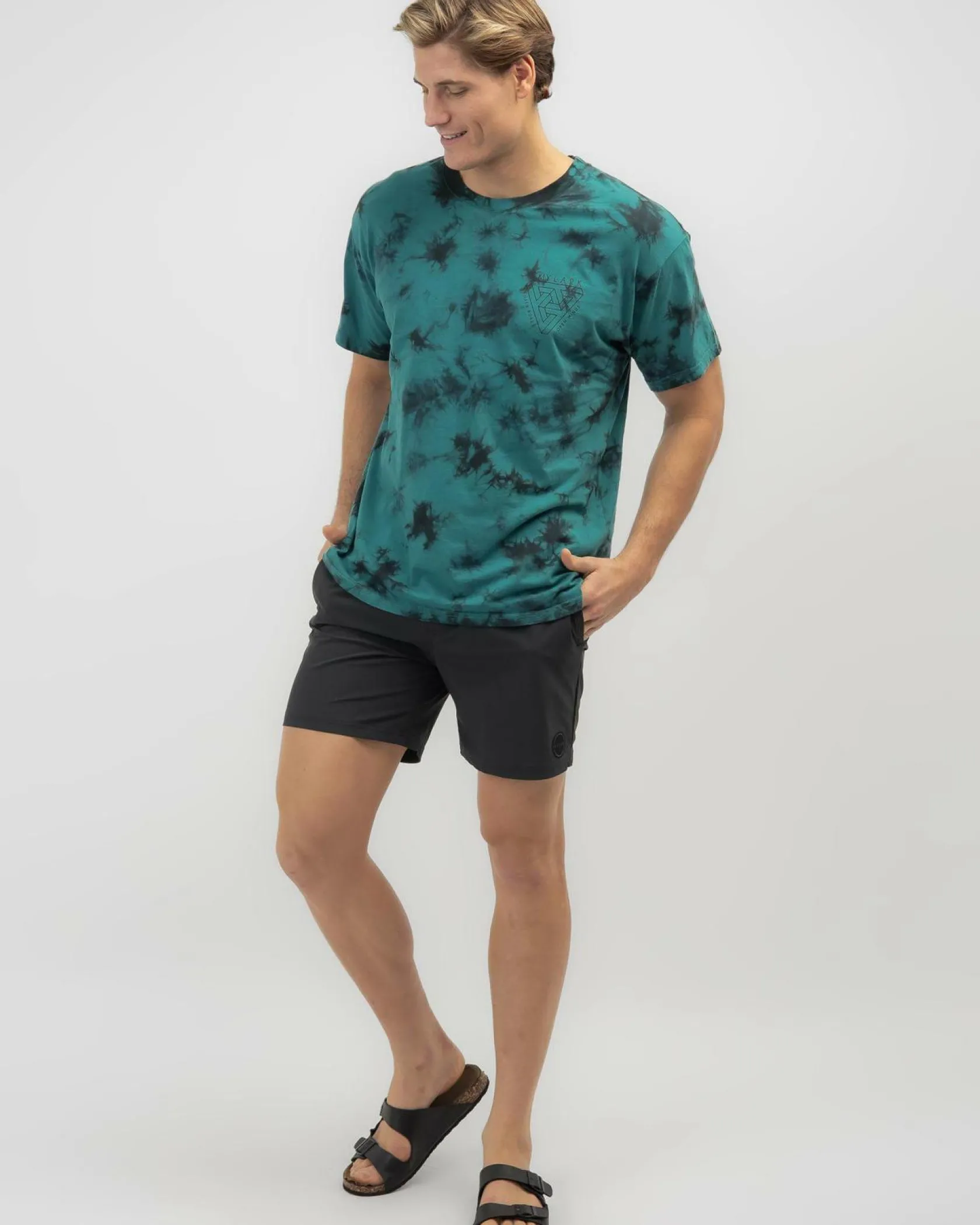 Skylark Bind Elastic Waist Shorts Black New