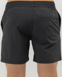 Skylark Bind Elastic Waist Shorts Black New