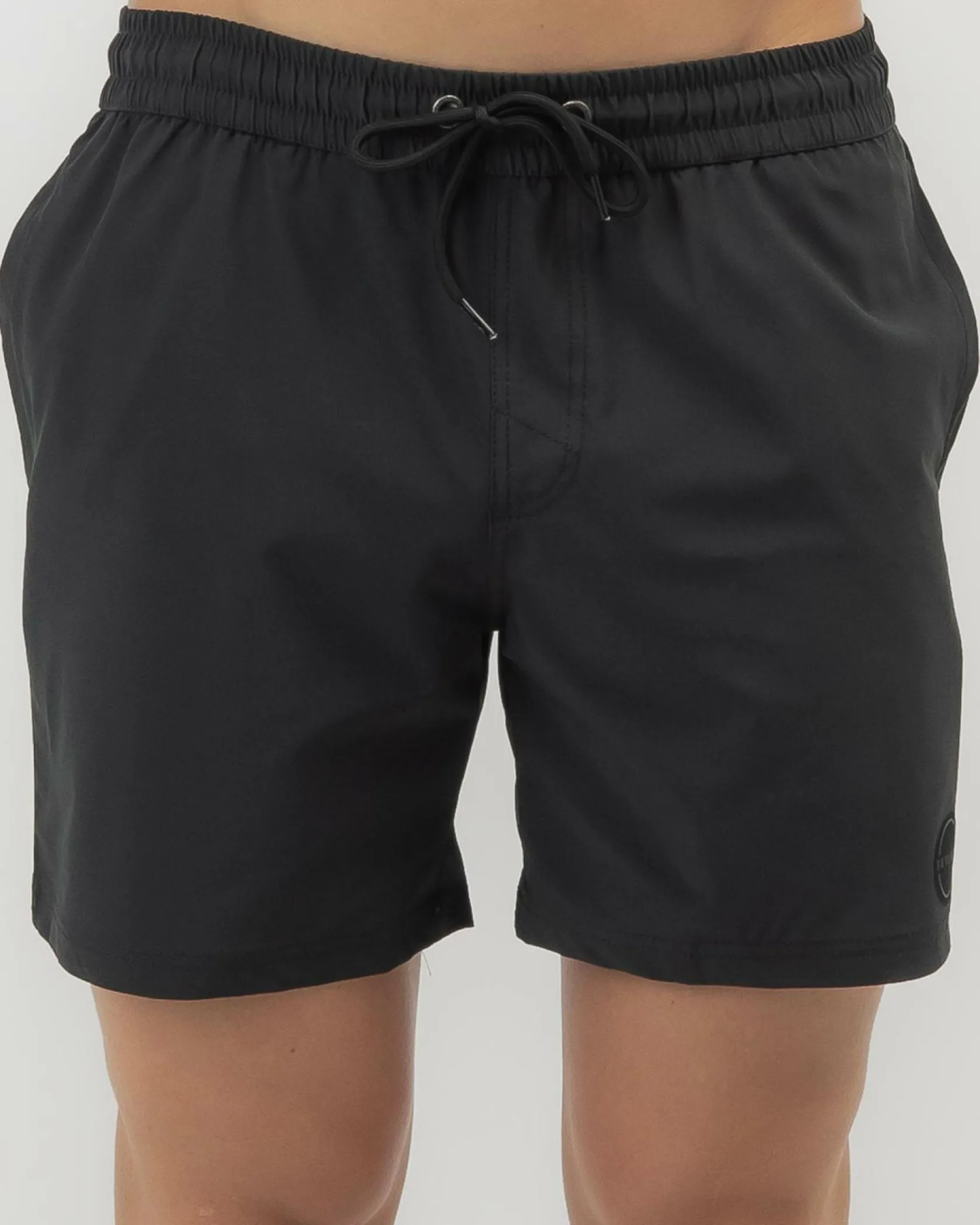 Skylark Bind Elastic Waist Shorts Black New