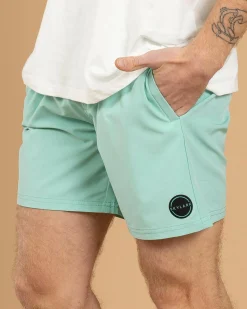 Skylark Bind Elastic Waist Shorts Mint Discount