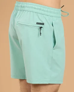 Skylark Bind Elastic Waist Shorts Mint Discount