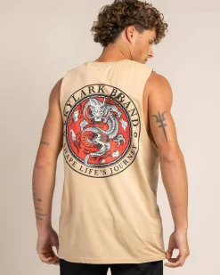 Skylark Blazeheart Muscle Tank Sand Acid Best