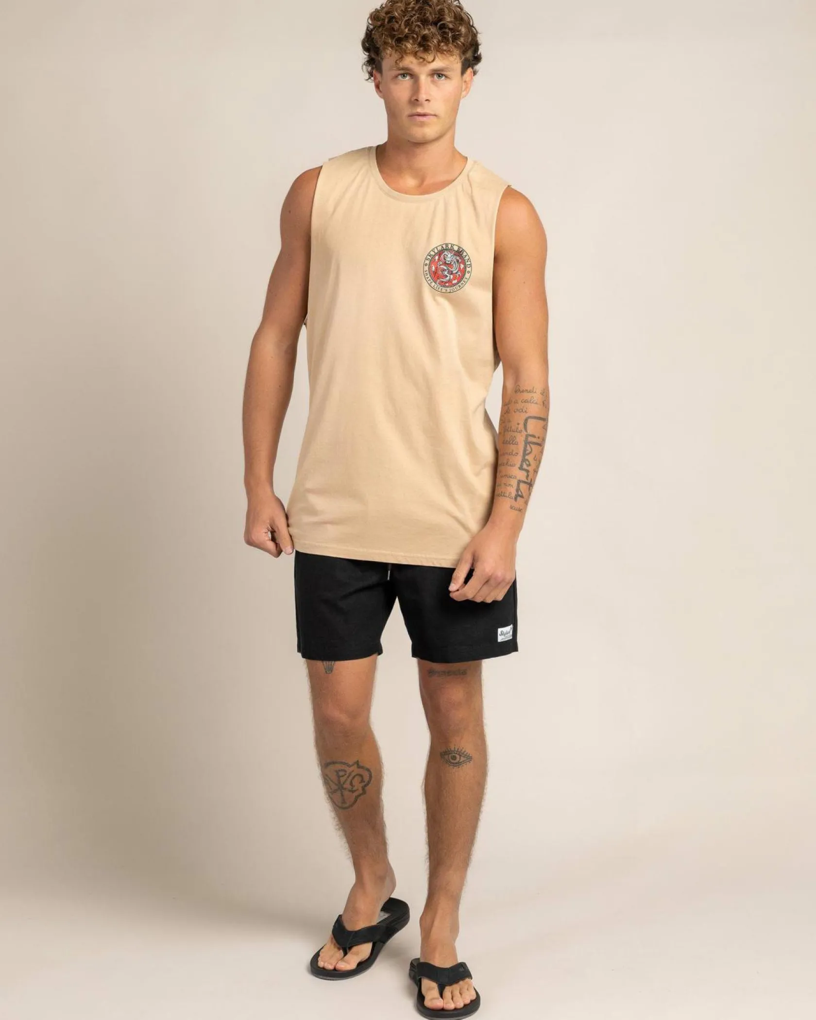 Skylark Blazeheart Muscle Tank Sand Acid Best