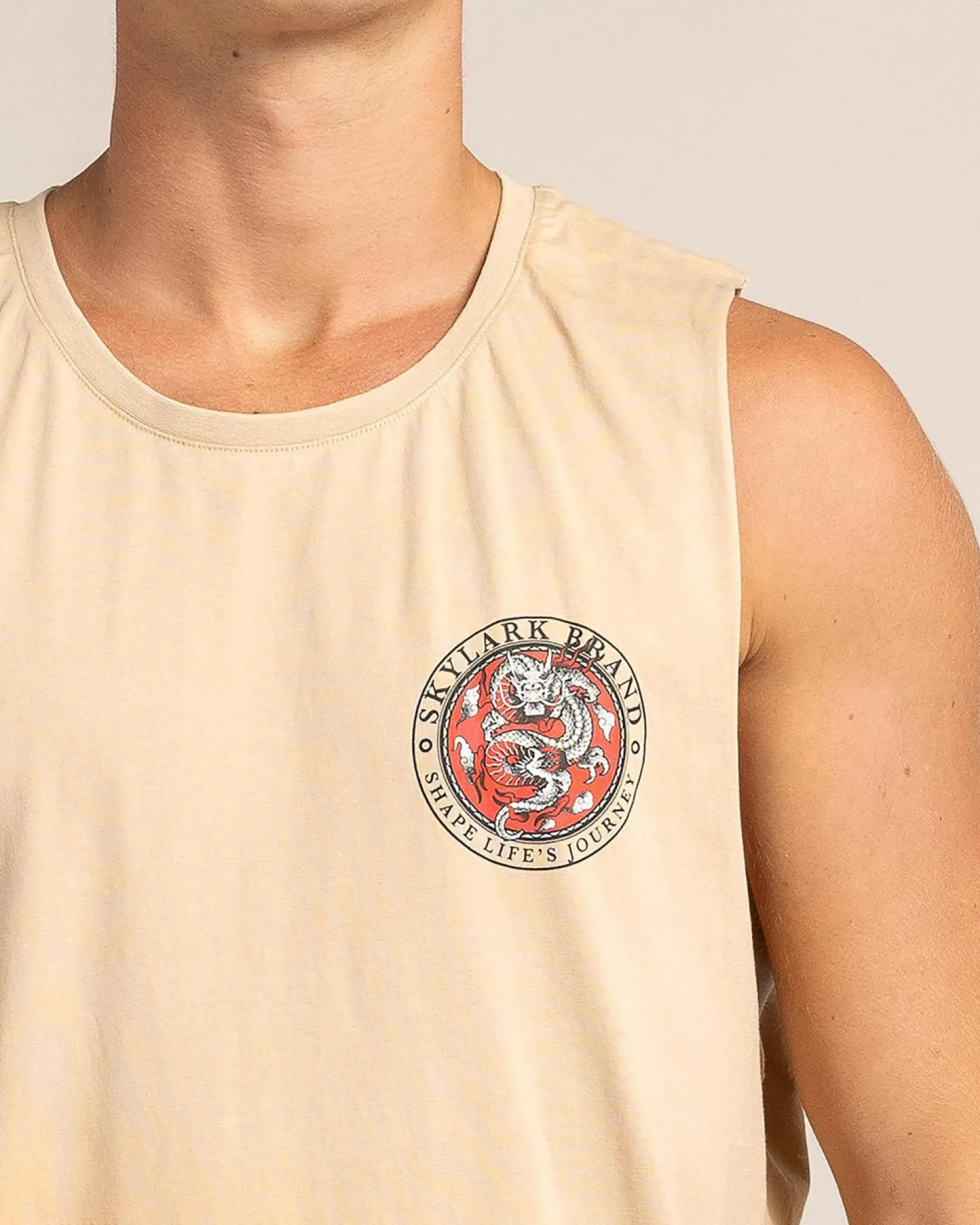 Skylark Blazeheart Muscle Tank Sand Acid Best