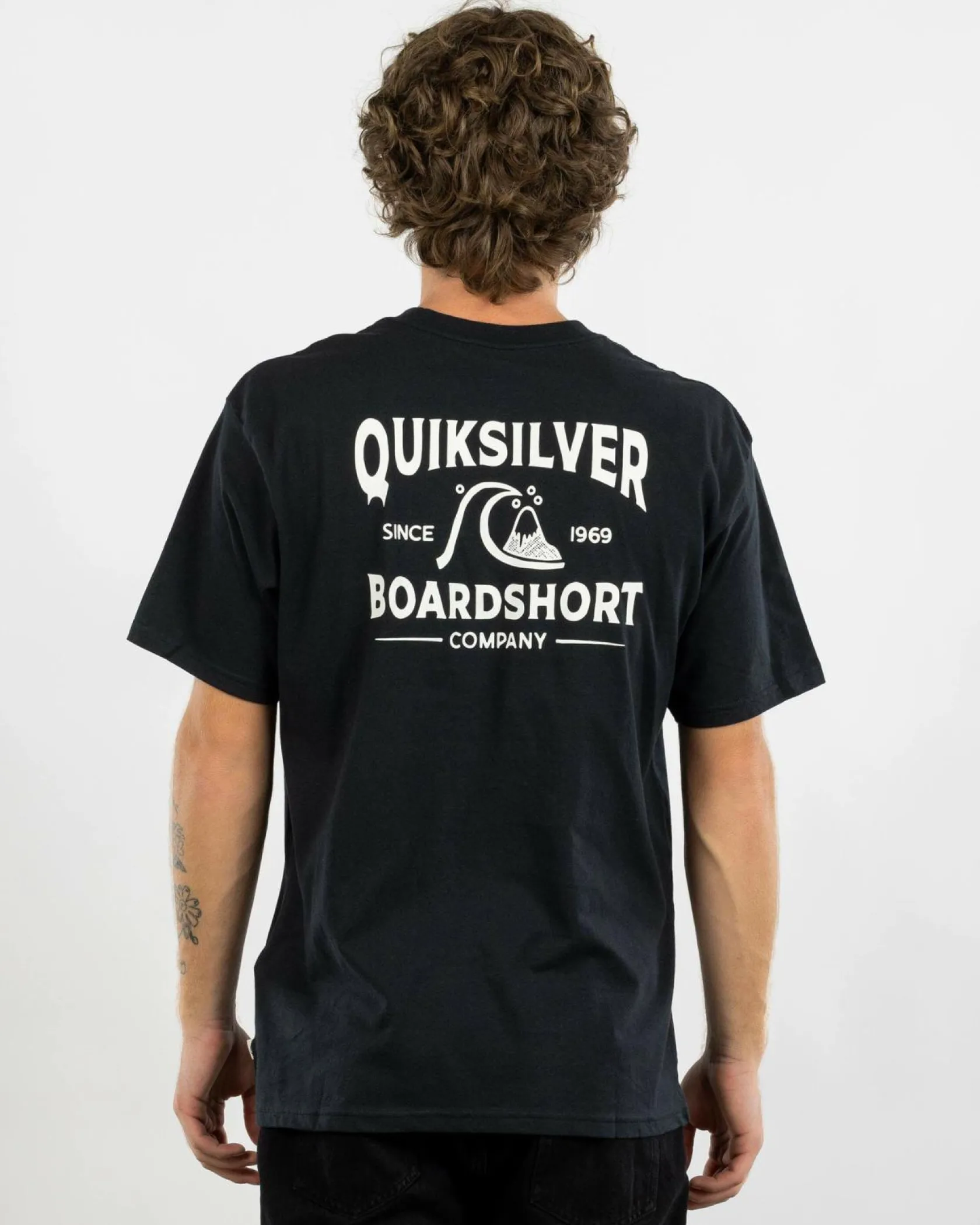 Quiksilver Boardshort Arch T-Shirt Black New