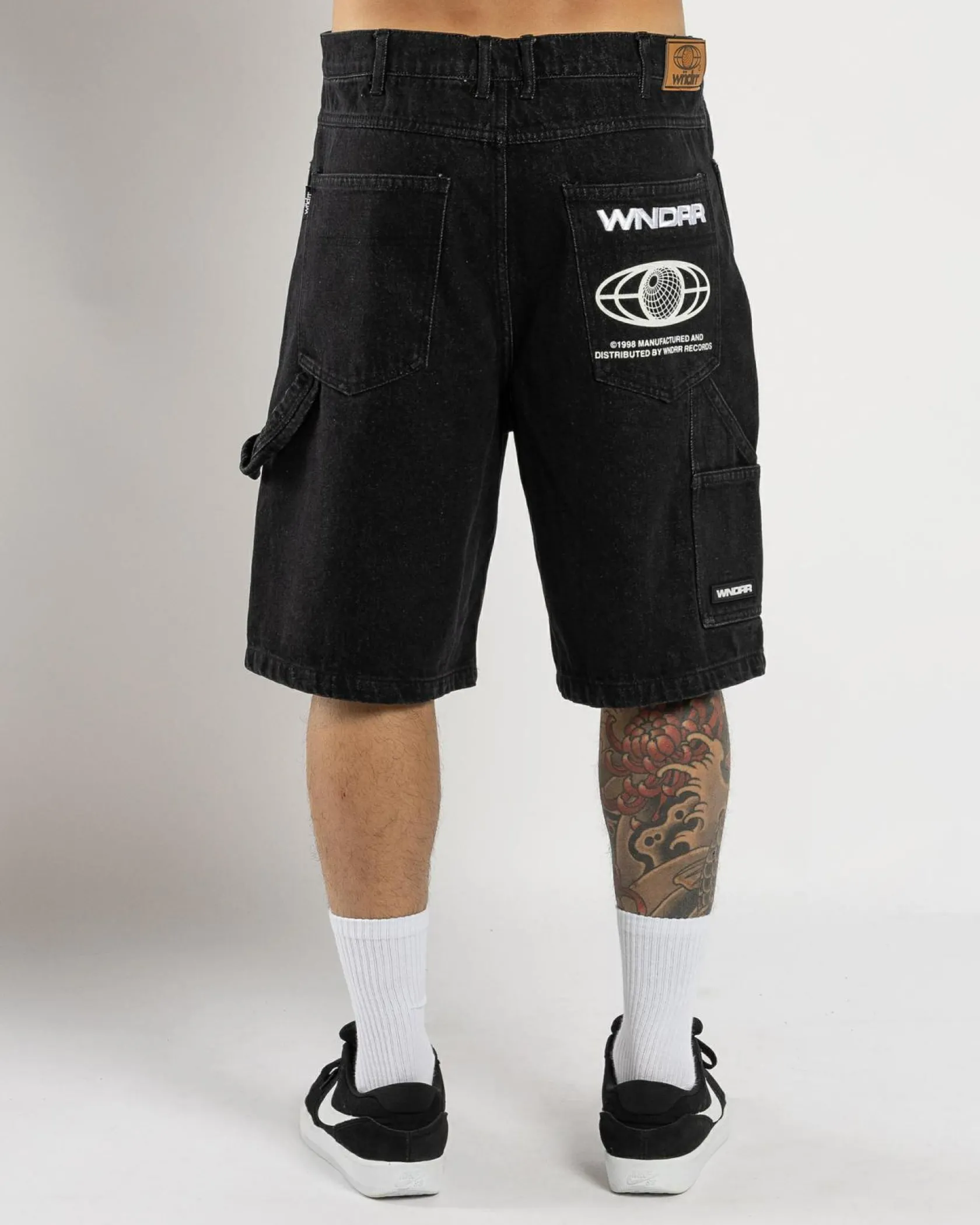 Wndrr Booster Denim Shorts Washed Black Outlet