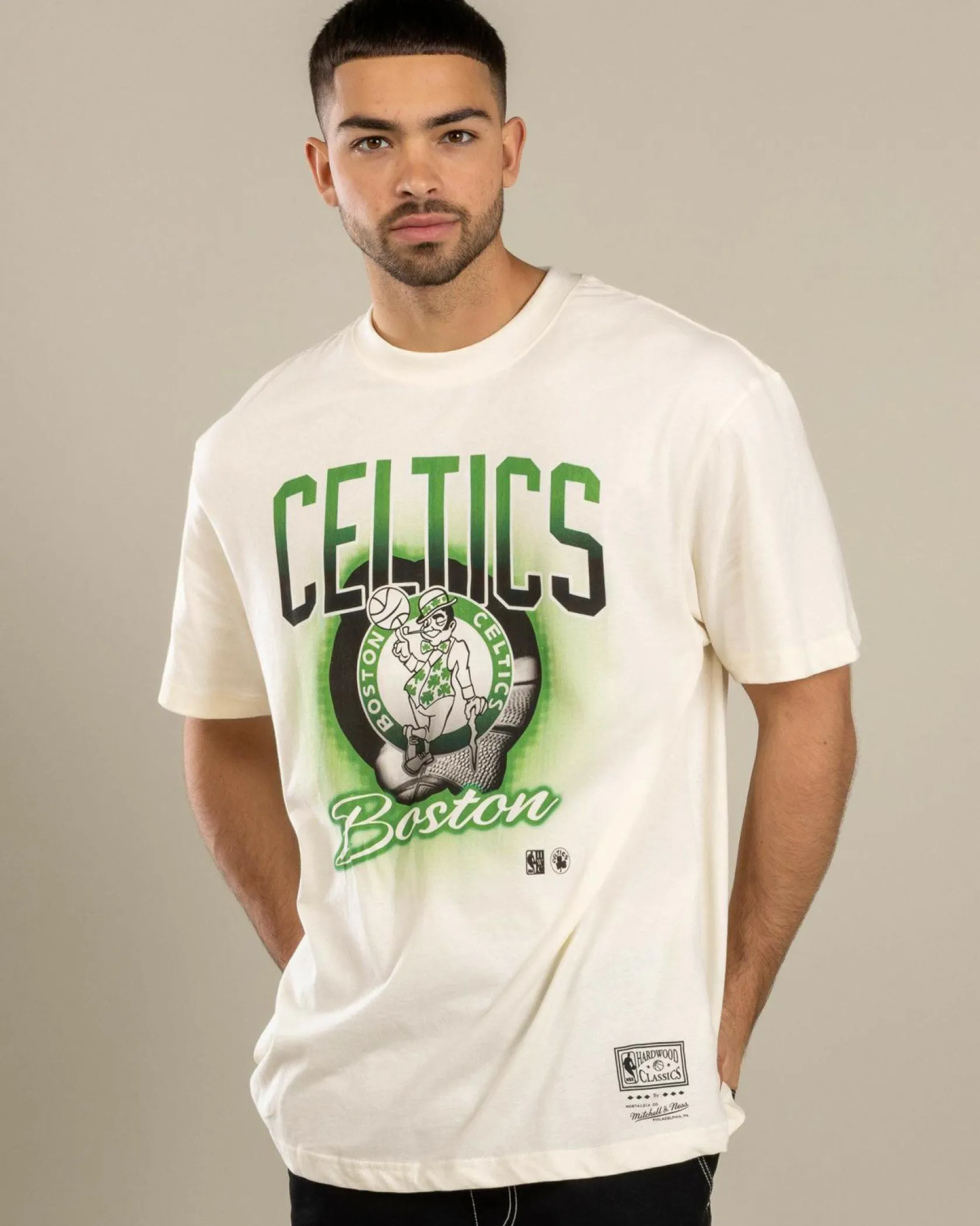 Mitchell & Ness Boston Celtics Frame T-Shirt Egret Online
