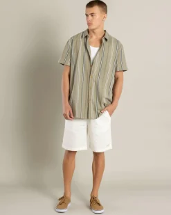 Lucid Botany Short Sleeve Shirt Olive Online