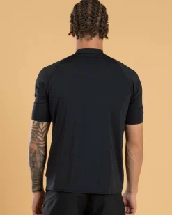 Billabong Boxed Arch Short Sleeve Rash Vest Stealth Hot
