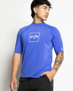 Billabong Boxed Arch Short Sleeve Rash Vest Cobalt Discount