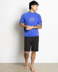 Billabong Boxed Arch Short Sleeve Rash Vest Cobalt Discount