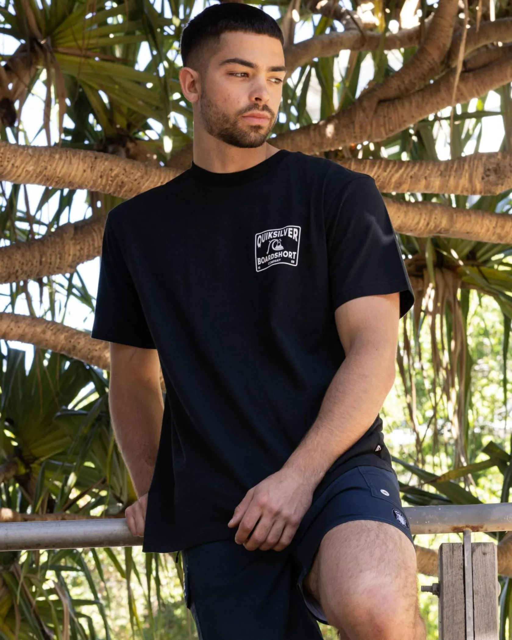 Quiksilver Boxed In T-Shirt Black Hot