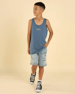 Billabong Boys' Crossboards Tank Steel Blue