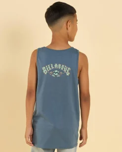 Billabong Boys' Crossboards Tank Steel Blue