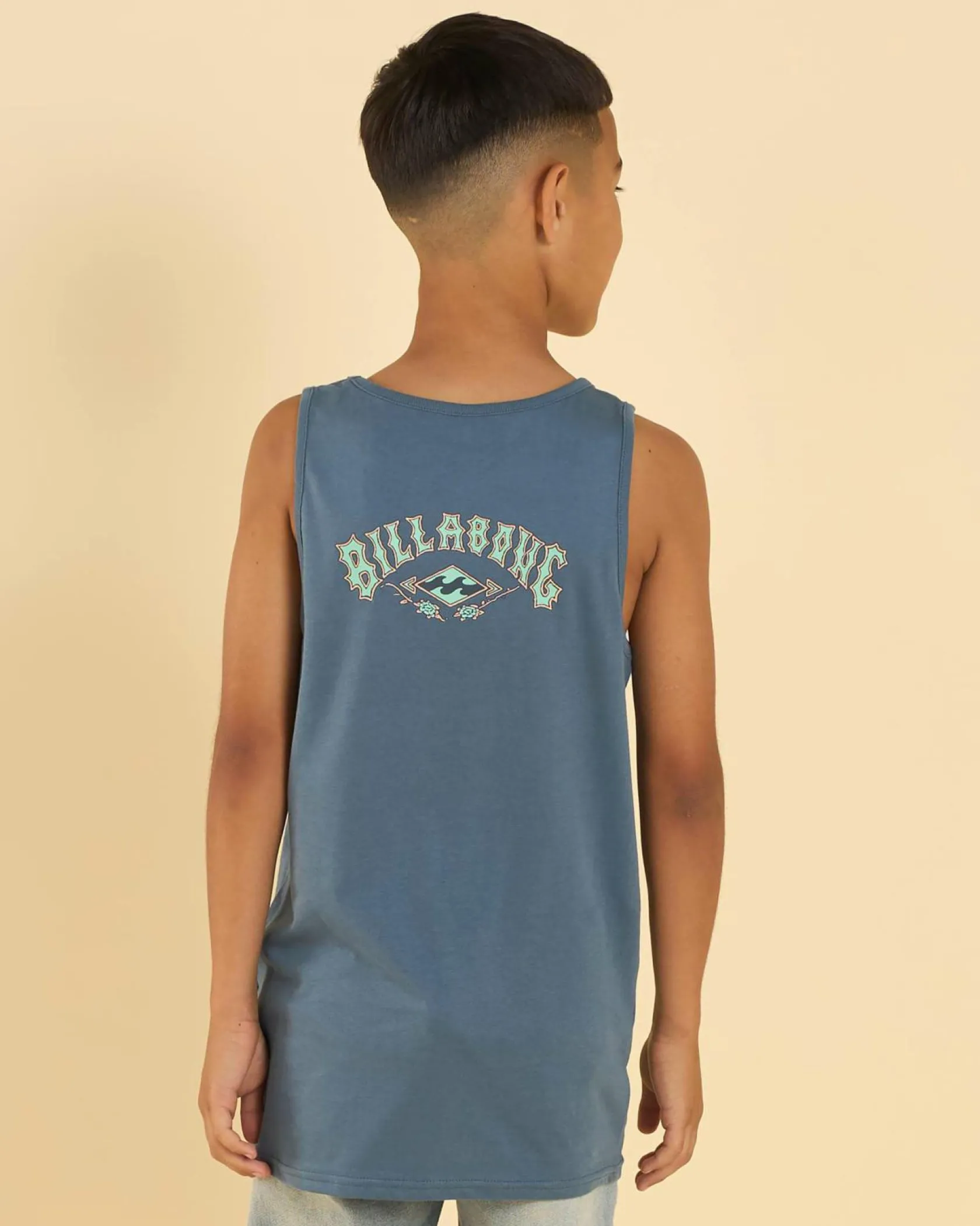 Billabong Boys' Crossboards Tank Steel Blue