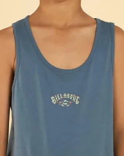 Billabong Boys' Crossboards Tank Steel Blue