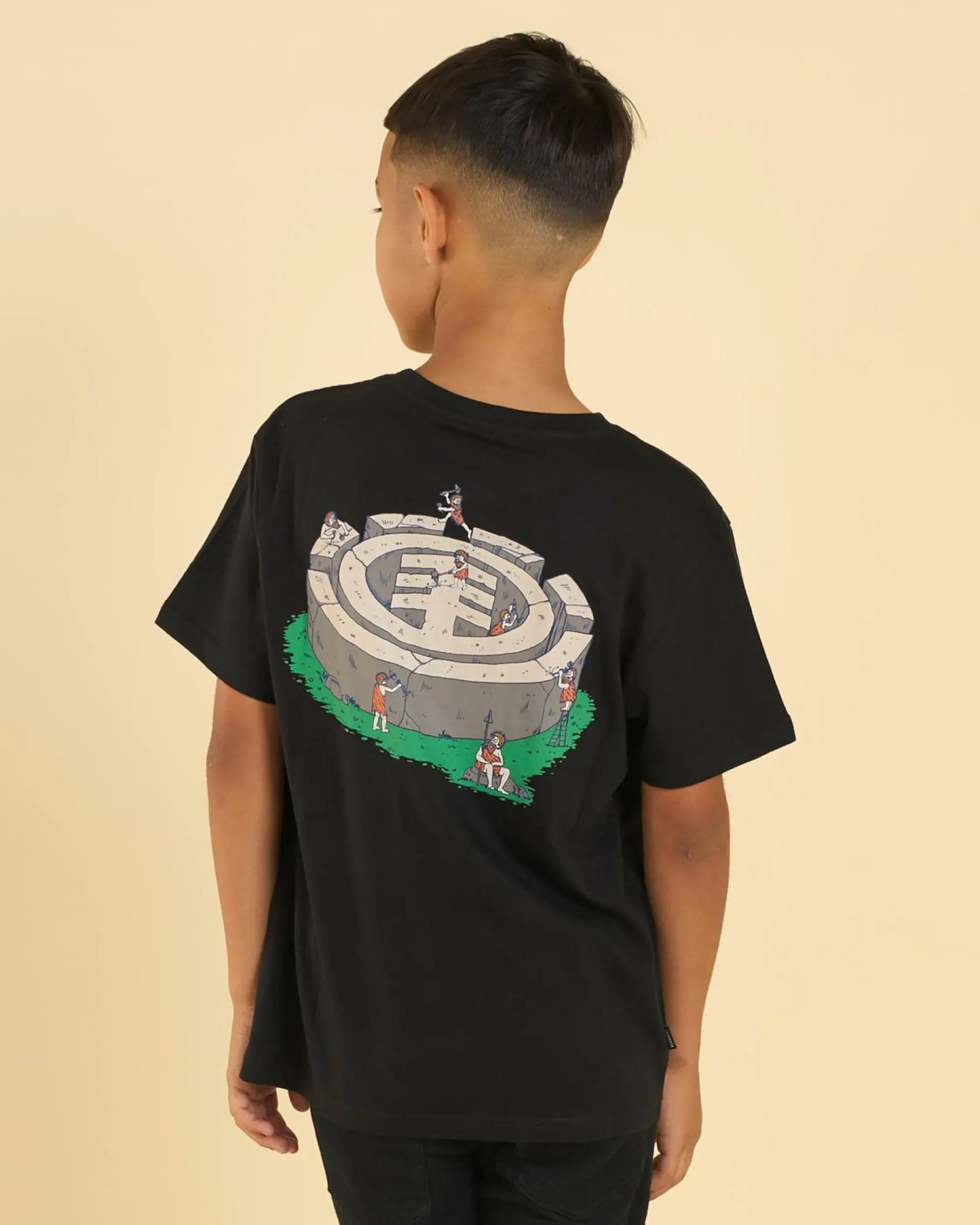 Element Boys' Stone Age T-Shirt Flint Black Sale