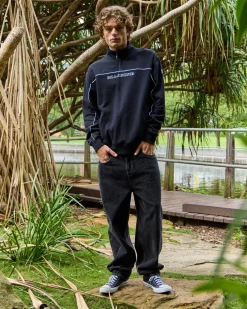 Billabong Bracket 1/4 Zip Sweatshirt Black Hot