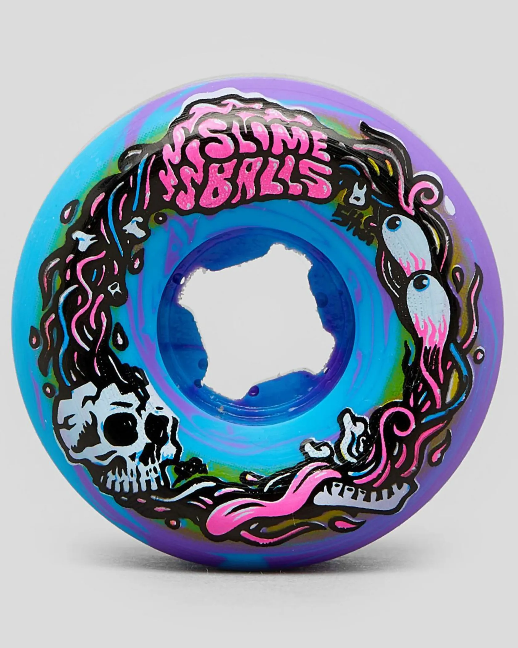Slimeball Brains Speed 54mm Skateboard Wheels Blue/ Purple Hot