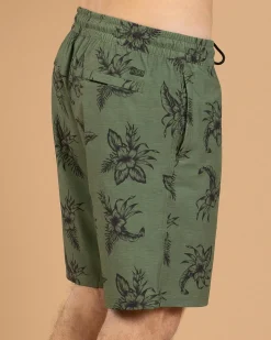 Jacks Bramble Elastic Waist Shorts Dark Olive Hot
