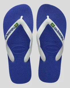 Havaianas Brazil Logo Thongs Marine Blue Discount
