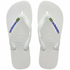 Havaianas Brazil Logo Thongs White Sale