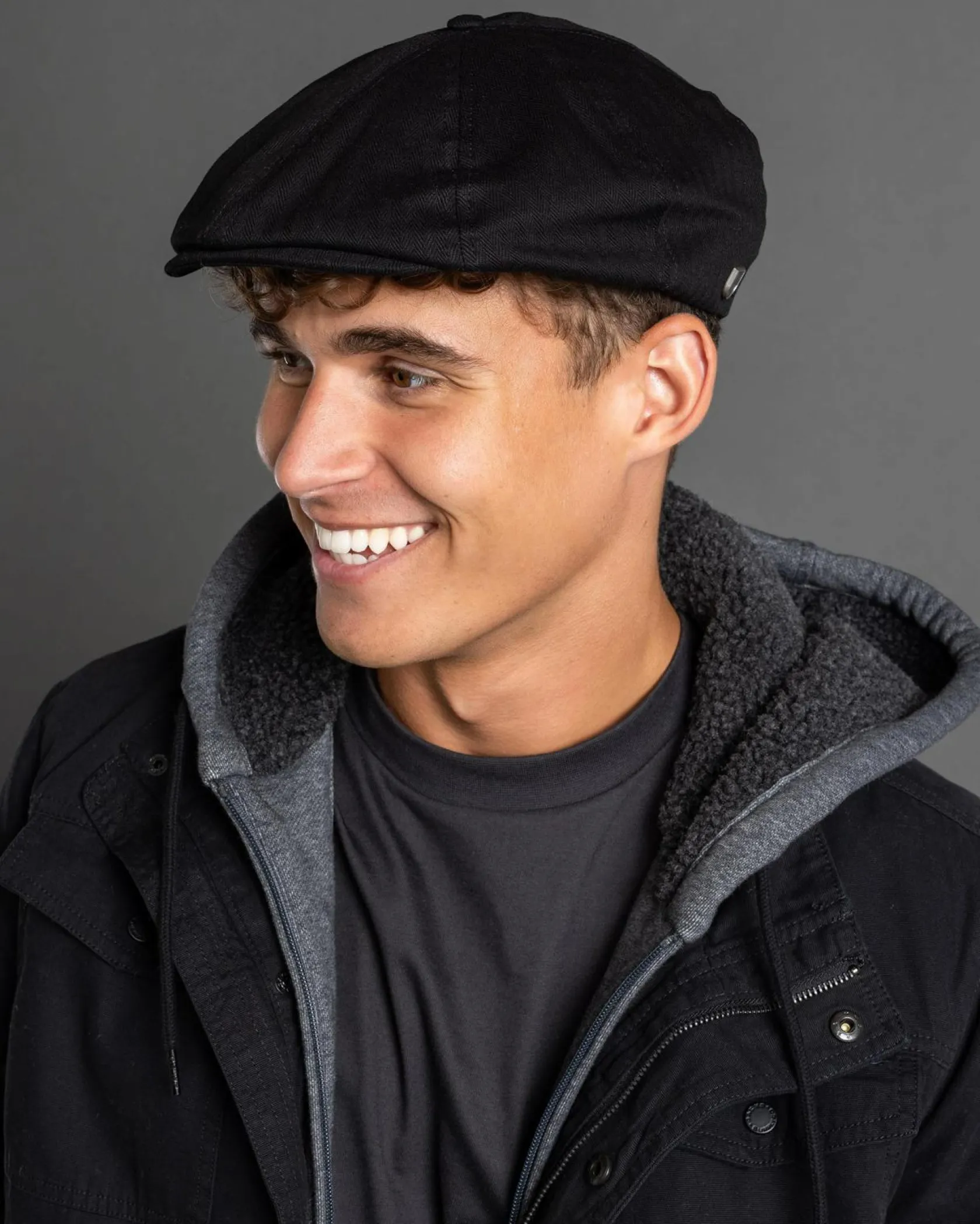 Brixton Brood Newsboy Cap Black
