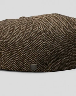Brixton Brood Newsboy Cap Brown/khaki Discount