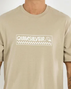 Quiksilver Bubble Check T-Shirt Plaza Taupe Online
