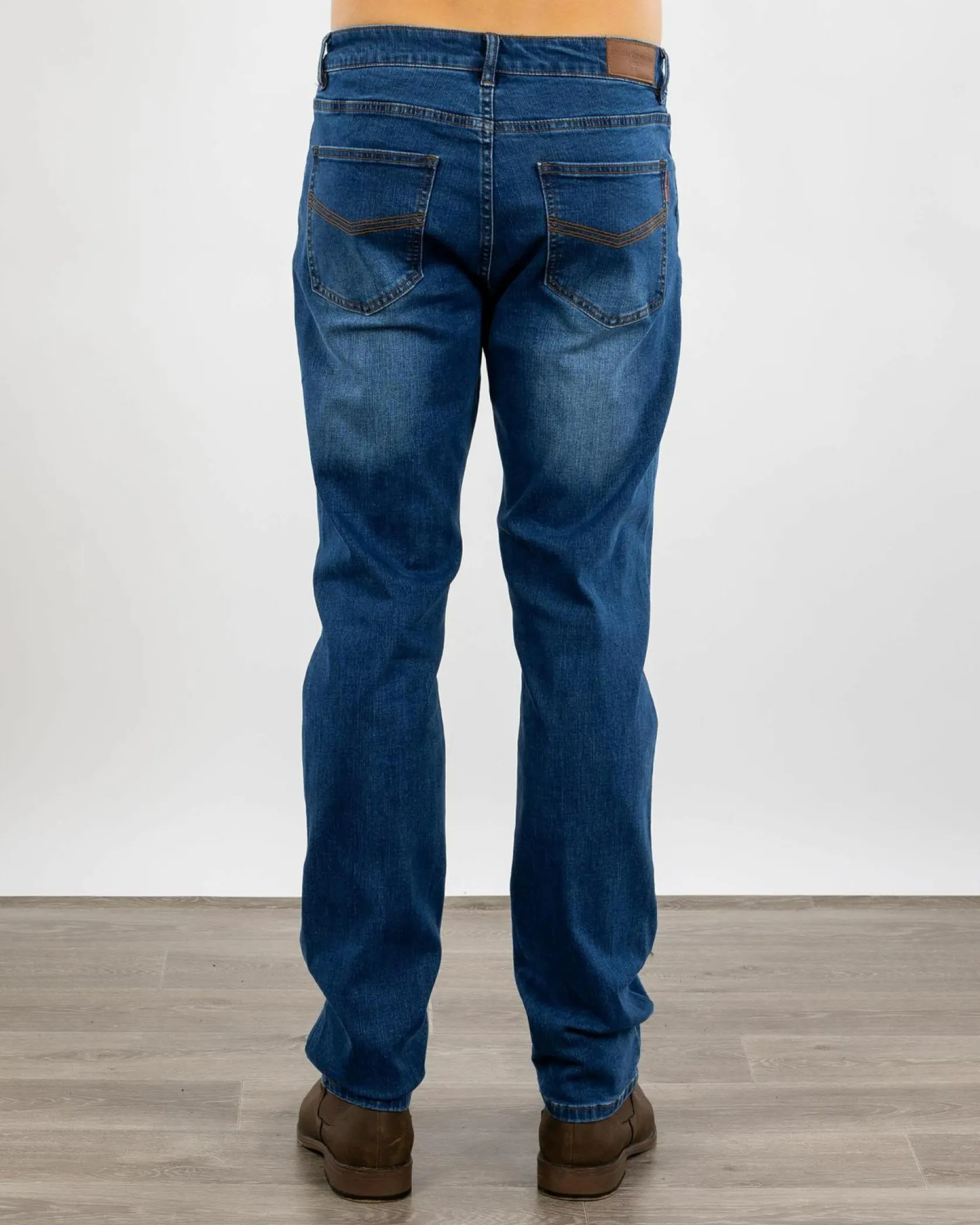 Ringers Western Burke Slim Taper Jeans Mid Blue Discount