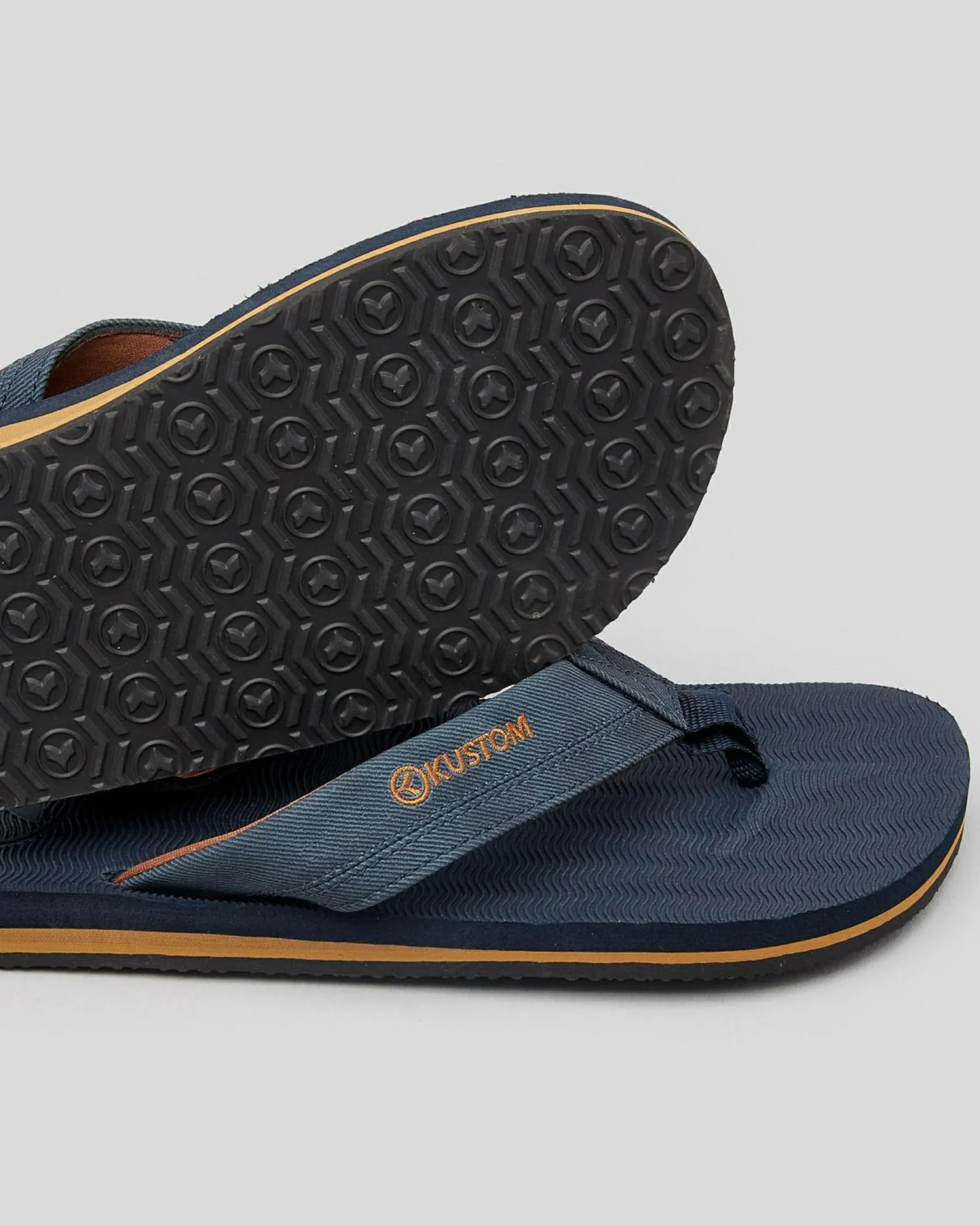 Kustom Burleigh Thongs Navy Heather Online