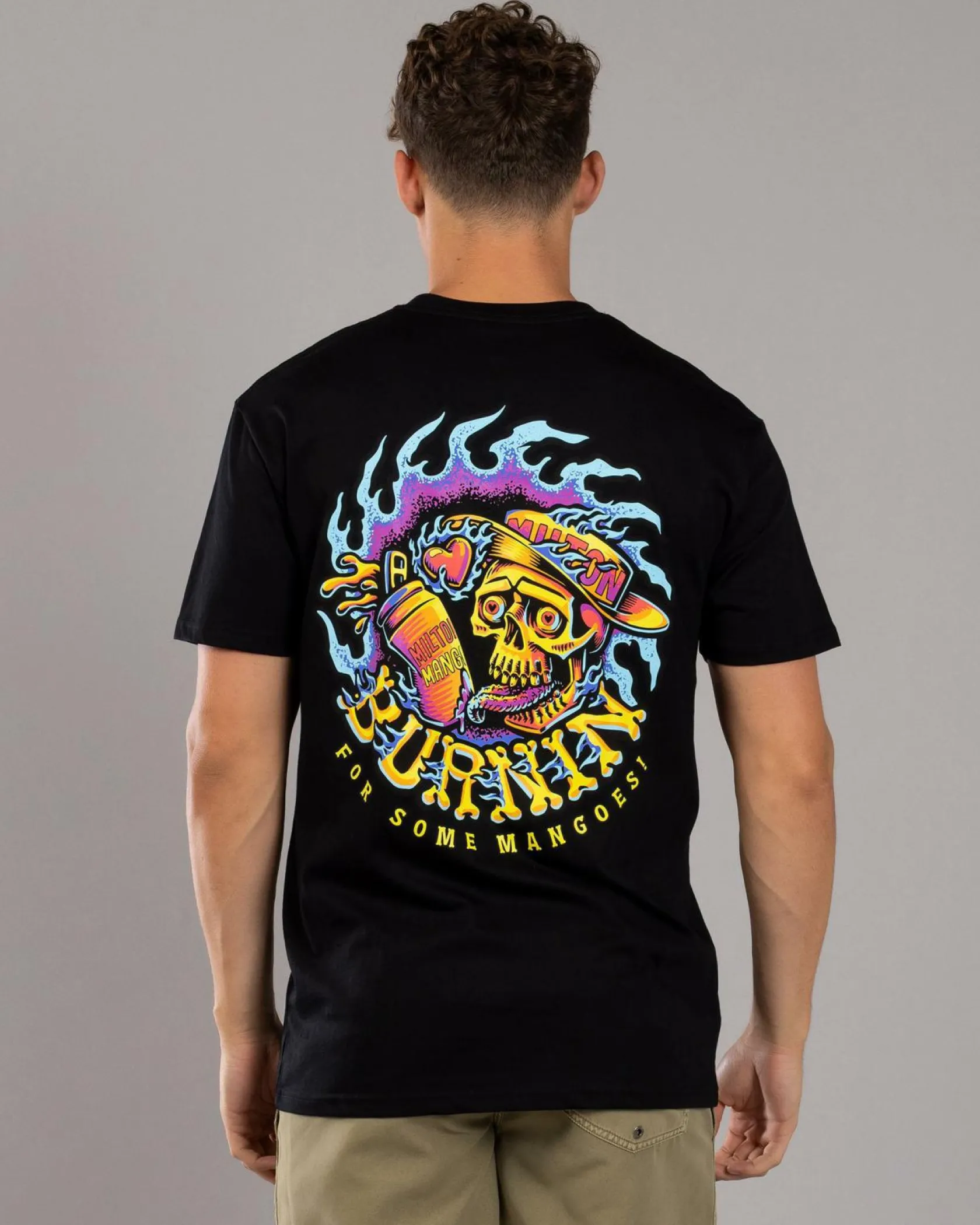 Milton Mango Burnin 2 T-Shirt Black New