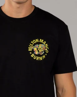 Milton Mango Burnin 2 T-Shirt Black New