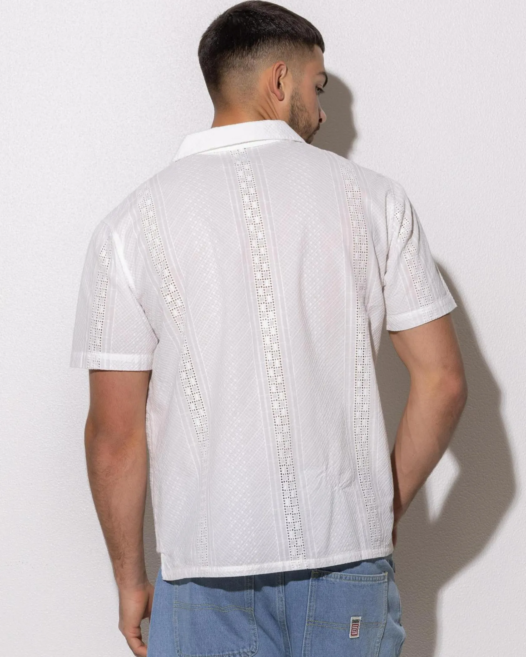 Lucid Bygone Short Sleeve Shirt Ivory Clearance