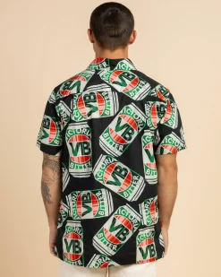 Victor Bravo's Can 2 Short Sleeve Shirt Black New