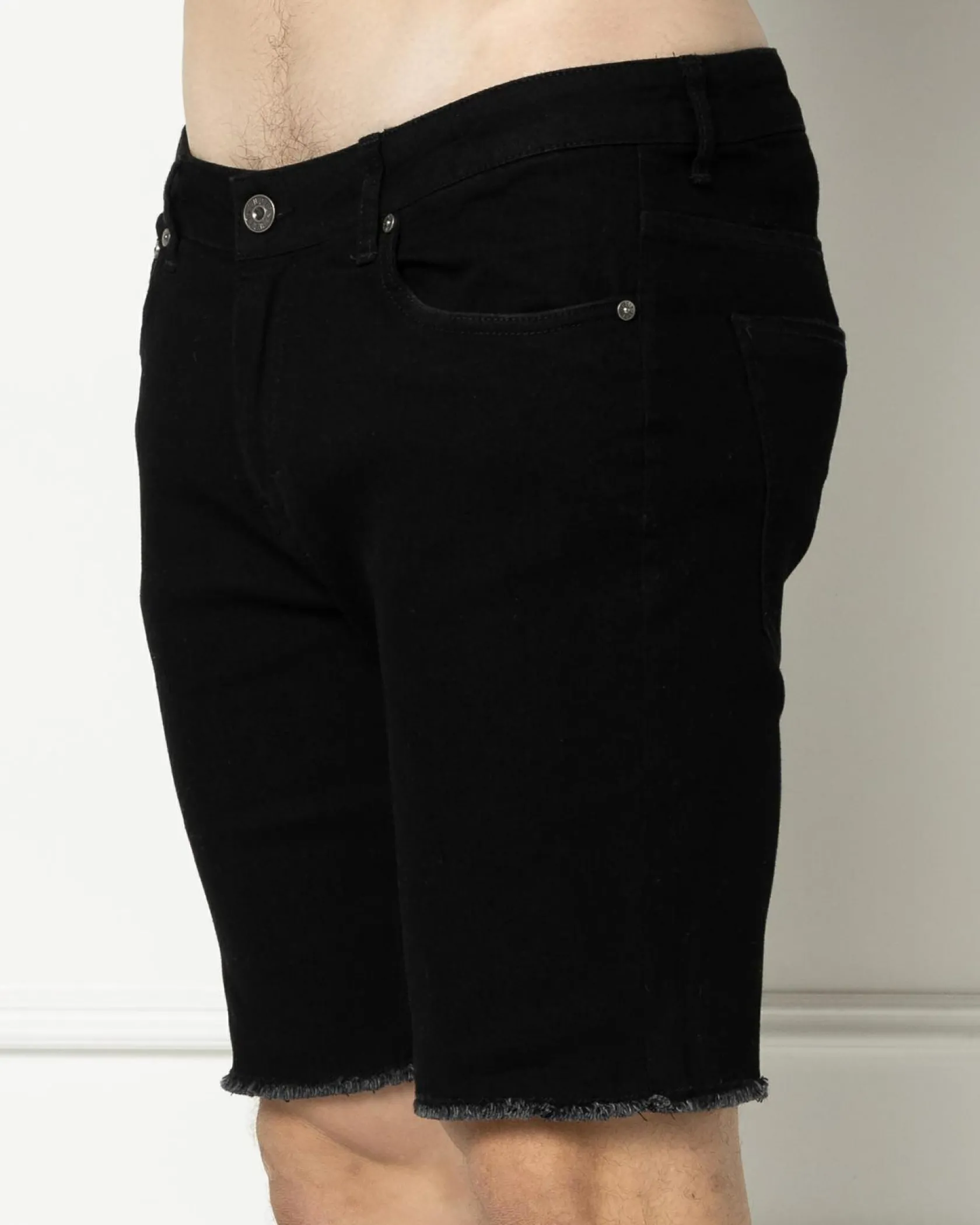 Lucid Candid Denim Walk Shorts Black Outlet